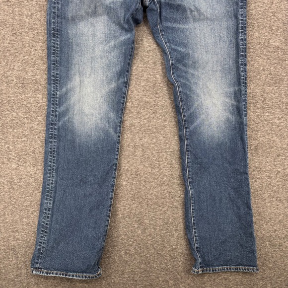 American Eagle Original Bootcut Flex Jeans Mens 34x35 Medium Wash Blue Denim - Picture 3 of 8